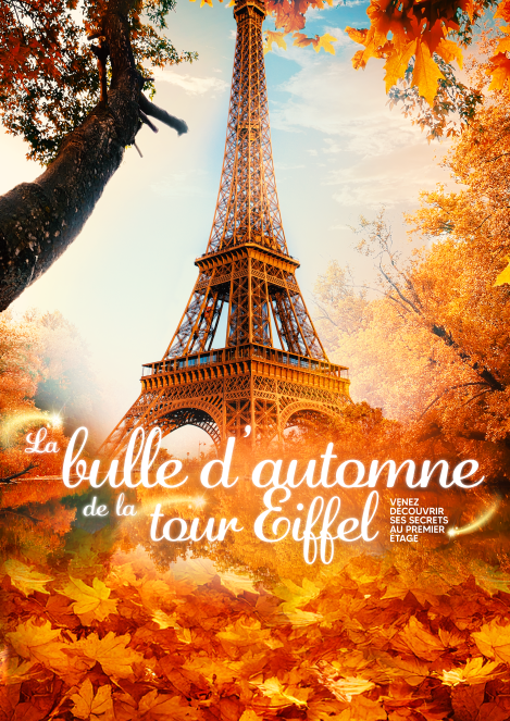 affiche terrasse d'automne de la tour Eiffel 