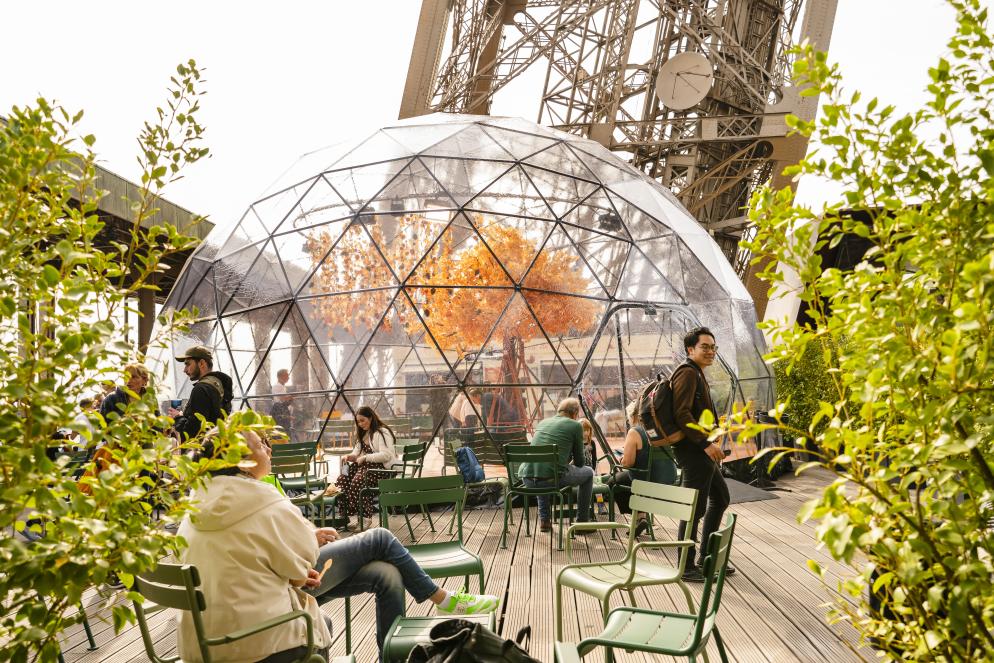 terrasse d'automne de la tour Eiffel 