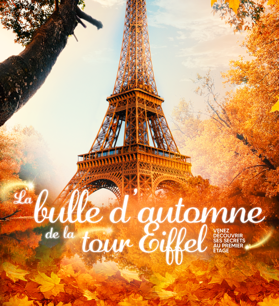 affiche terrasse d'automne de la tour Eiffel